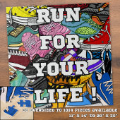 Bold Pop Art Runner Jogger Legpuzzel