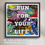 Bold Pop Art Runner Jogger Perfect Poster<br><div class="desc">"Bold Pop Art Runner Jogger" is een opvallend ontwerp met een levendige collage van sneakers in gedurfde en dynamische kleuren. Geïnspireerd door de moderne pop art esthetiek is ideaal voor hardlopers, sneaker liefhebbers en hedendaagse kunstliefhebbers. Dit ontwerp is ideaal voor t-shirts, accessoires, woondecoratie en meer. De levendige samenstelling voegt energie...</div>