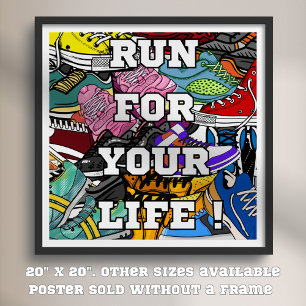 Bold Pop Art Runner Jogger Perfect Poster