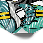 Bold Pop Art Runner Jogger Perfect Poster (Hoek)