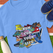 Bold Pop Art Runner Jogger T-shirt