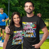 Bold Pop Art Runner Jogger T-shirt