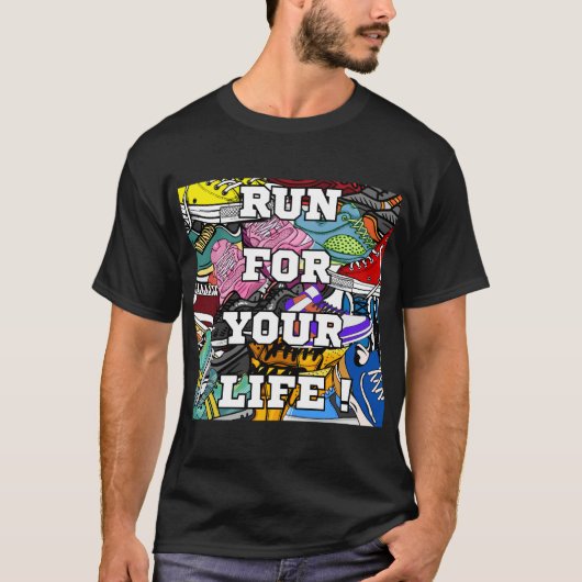 Bold Pop Art Runner Jogger T-shirt (Voorkant)