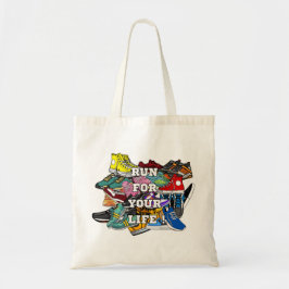 Bold Pop Art Runner Jogger Tote Bag