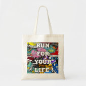 Bold Pop Art Runner Jogger Tote Bag (Voorkant)