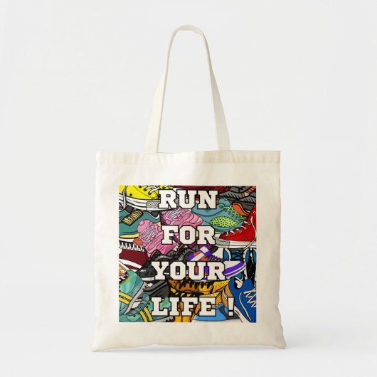 Bold Pop Art Runner Jogger Tote Bag (Voorkant)