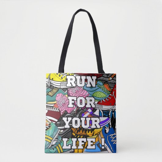 Bold Pop Art Runner Jogger Tote Bag (Voorkant)