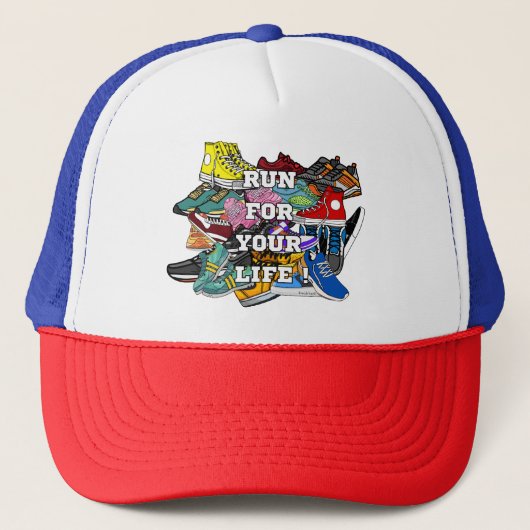 Bold Pop Art Runner Jogger Trucker Pet (Voorkant)