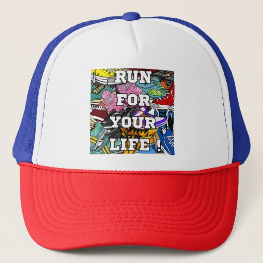 Bold Pop Art Runner Jogger Trucker Pet (Voorkant)