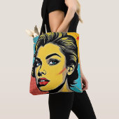Bold Pop Art Woman Defined Tote Bag (Dichtbij)