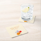 Bold Poppy Floral Baby shower Kartonnen Onderzetters (Insitu)