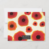 Bold Poppy Flowers Gepersonaliseerd briefpapier Notitiekaartje (Achterkant)