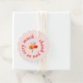 Bold Poppy Kleurrijk Dank u Bedankjes Labels (In situ)