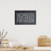 Bold Positive Thinking I AM Affirmatie Poster (Keuken)