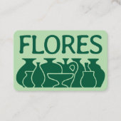 Bold Pottery Vase Silhouette Design Visitekaartje (Voorkant)