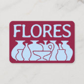 Bold Pottery Vase Silhouette Design Visitekaartje (Voorkant)