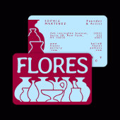 Bold Pottery Vase Silhouette Design Visitekaartje