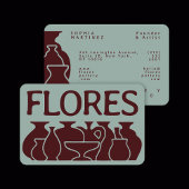 Bold Pottery Vase Silhouette Design Visitekaartje