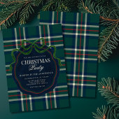 Bold Preppy Plaid Christmas Heritage Party  Kaart