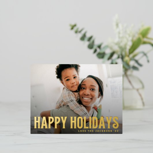 BOLD prettige feestdagen tekstfoto's voor kerst (Staand Voorkant)