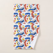 Bold Primary Colors Abstract Pattern Bath Towel Bad Handdoek (Handdoek)