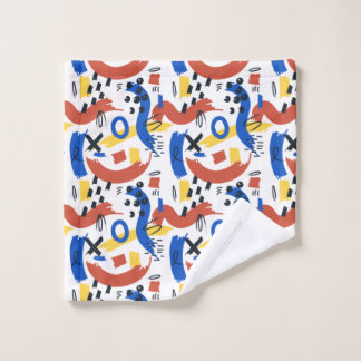 Bold Primary Colors Abstract Pattern Bath Towel Bad Handdoek