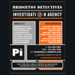 Bold Private Eye, privédetective Investigator Flyer<br><div class="desc">Bold Private Eye,  privédetective Investigator Flyer bij de Visitekaartje winkel.</div>
