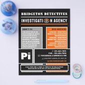 Bold Private Eye, privédetective Investigator Flyer (Enkel)