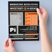 Bold Private Eye, privédetective Investigator Flyer (Hand)