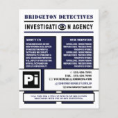 Bold Private Eye, privédetective Investigator Flyer (Voorkant)