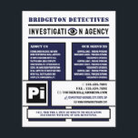 Bold Private Eye, privédetective Investigator Flyer<br><div class="desc">Bold Private Eye,  privédetective Investigator Flyer bij de Visitekaartje winkel.</div>