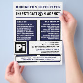 Bold Private Eye, privédetective Investigator Flyer (Hand)