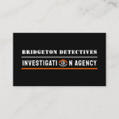 Bold Private Eye, privédetective Investigator Visitekaartje (Voorkant)