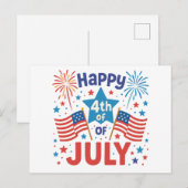 Bold & Proud 4th of July beroemd gemaakt door Patr Briefkaart (Voorkant / Achterkant)