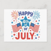 Bold & Proud 4th of July beroemd gemaakt door Patr Briefkaart (Voorkant)