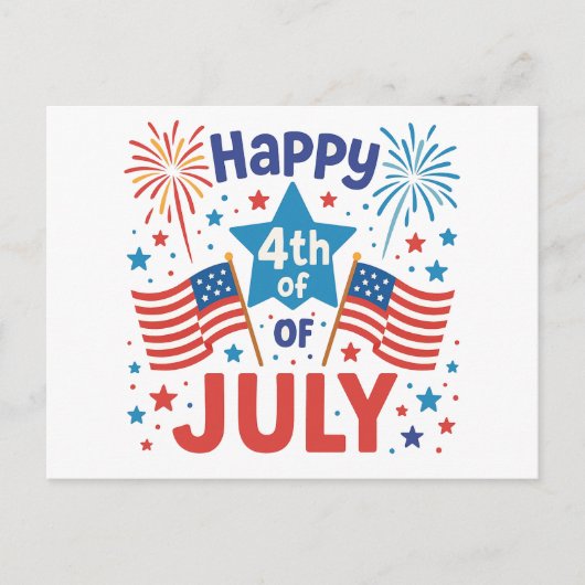 Bold & Proud 4th of July beroemd gemaakt door Patr Briefkaart (Voorkant)