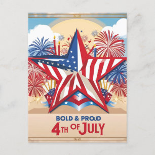 Bold & Proud 4th of July beroemd gemaakt door Patr Feestdagenkaart
