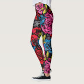 Bold Punk Blooms Floral  Leggings (Links)