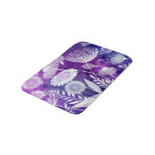 Bold Purple and Violet Wild Flower Art Badmat (Gekanteld)