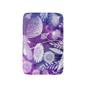 Bold Purple and Violet Wild Flower Art Badmat (Voorkant Verticaal)