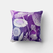 Bold Purple and Violet Wild Flower Art Kussen (Voorkant)