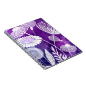 Bold Purple and Violet Wild Flower Art Notitieboek (Rechterzijde)