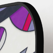 Bold Purple Pink Geometric Abstract Industrial Des Pickleball Paddle (Links Detail)