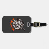 Bold Puzzle Quote Typography Art Bagagelabel (Voorkant horizontaal)