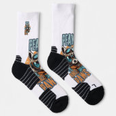 Bold Raccoon en Bergen Graphic Sokken (Rechts)