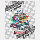 Bold Racing Blanket Sport Car Waterverf Boy Fleece Deken (Voorkant)