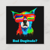 Bold Rainbow Dog Custom Dog Trainer Vierkante Visitekaartje (Voorkant)