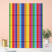 Bold Rainbow Grid Pattern Modern Art Poster (Huwelijk)