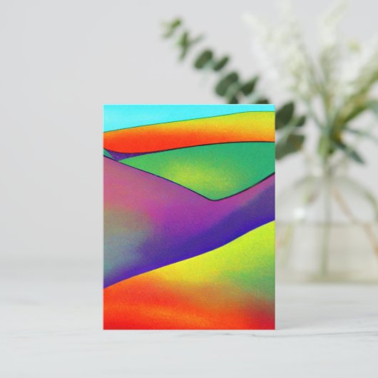 Bold Rainbow Hills Briefkaart (Staand voorkant)