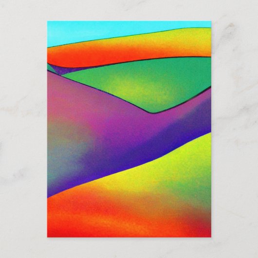 Bold Rainbow Hills Briefkaart (Voorkant)